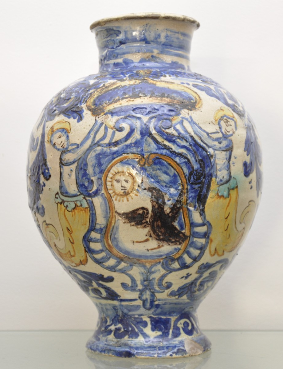 Vase en majolique de Trapani