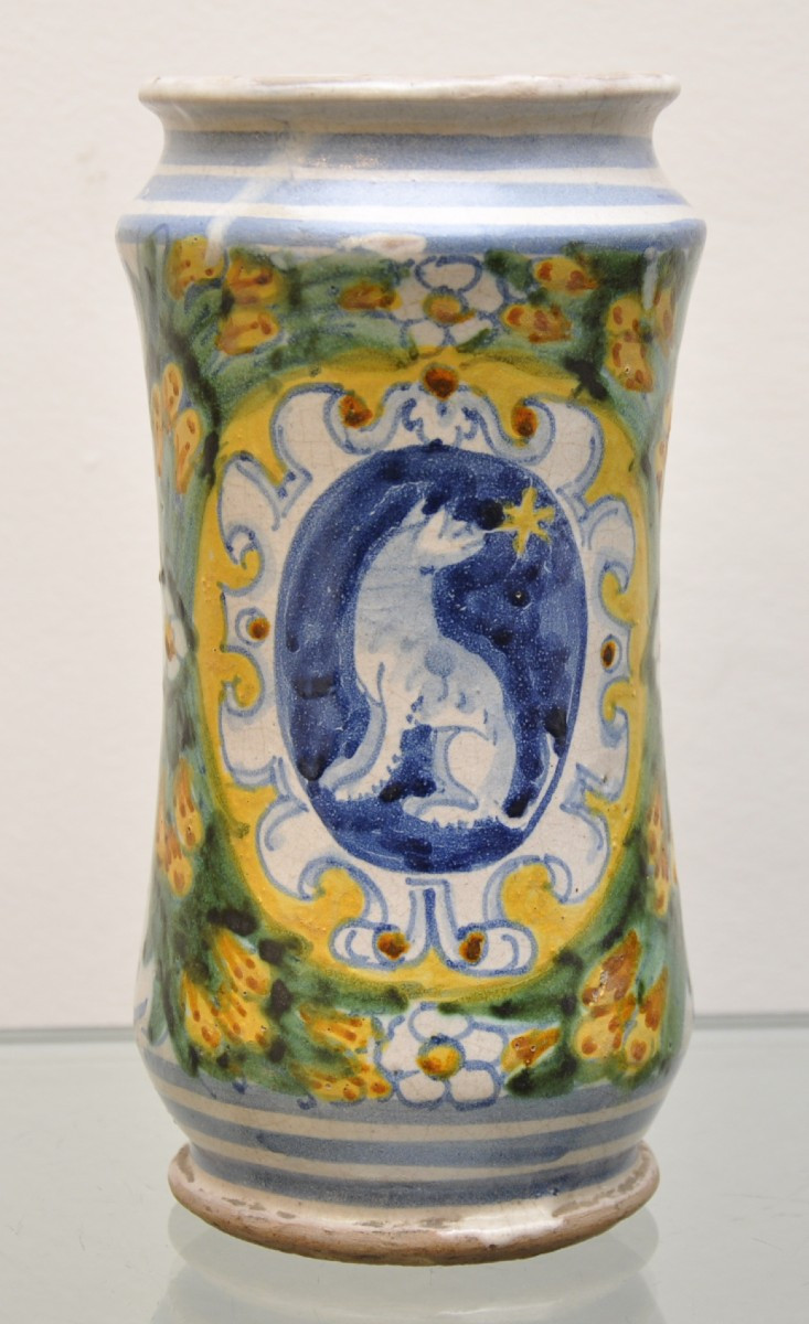 Albarello In Majolica Of Trapani