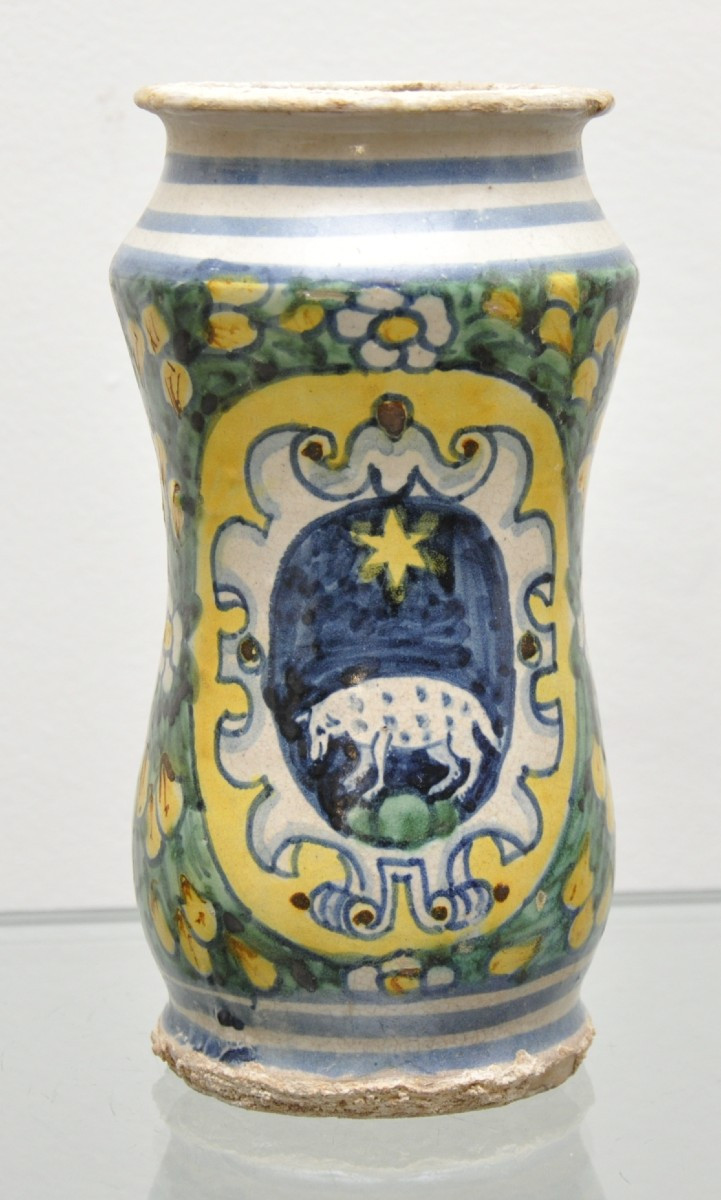 Albarello In Majolica Of Trapani