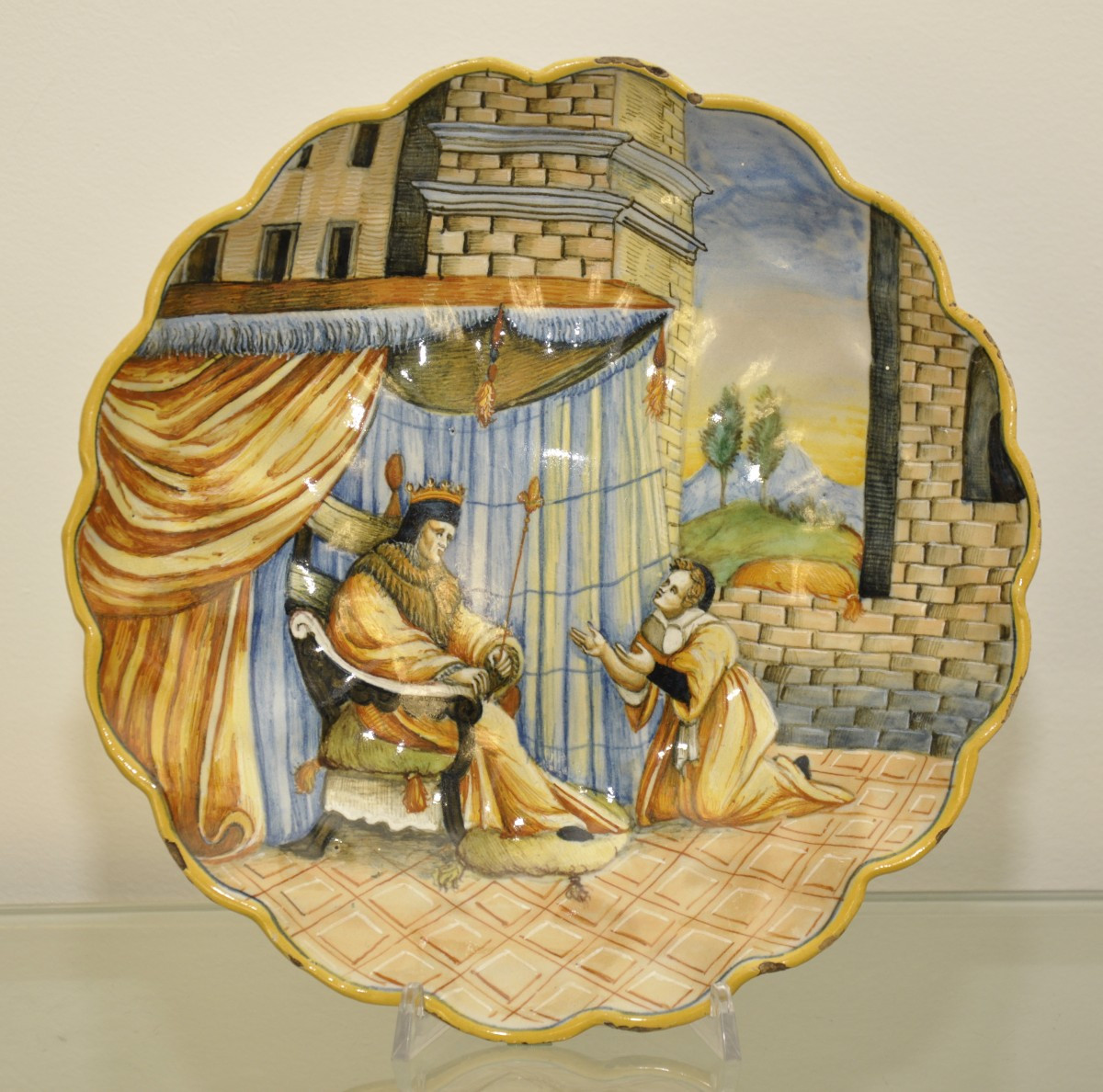 Coupe en majolique de Casteldurante