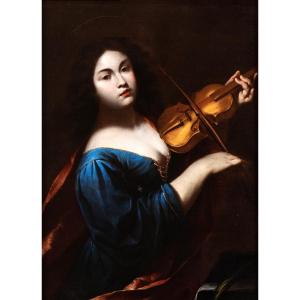 Andrea Vaccaro  (Napoli 1604 - Napoli 1670) Santa Cecilia