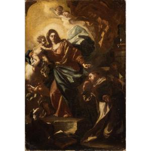 École Napolitaine, Vierge du Rosaire, XVIIIe siècle
