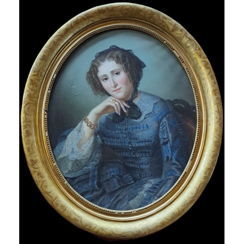 Portrait De Dame Du Milieu Du 19e Siècle-photo-8