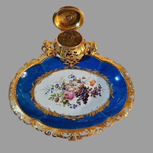 Sevres Porcelain And Gilt Bronze Inkwell Napoleon III-photo-4
