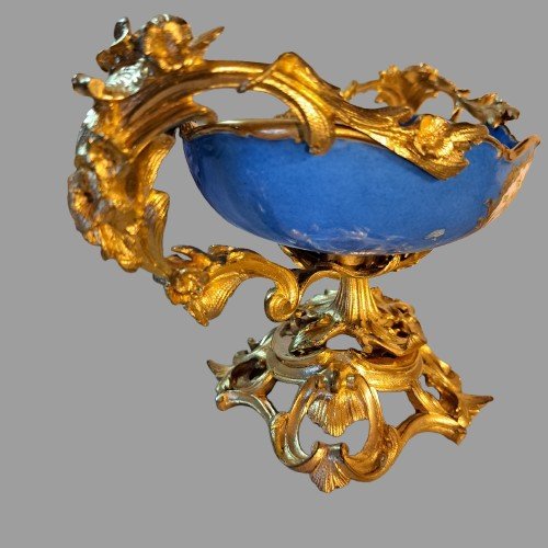 Napoleon III Sevres Porcelain And Gilt Bronze Centerpiece Bowl-photo-4