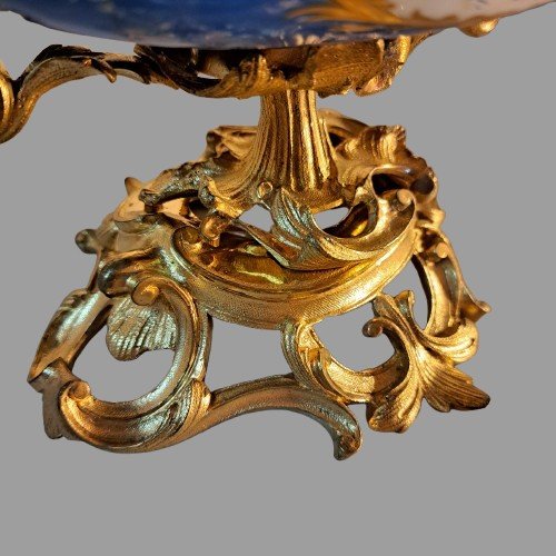 Napoleon III Sevres Porcelain And Gilt Bronze Centerpiece Bowl-photo-5