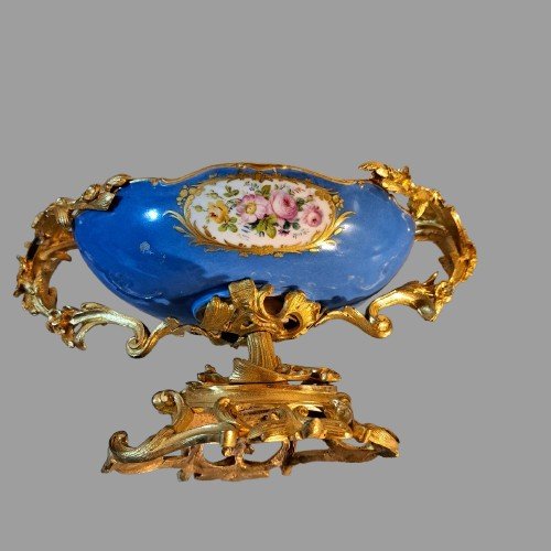 Napoleon III Sevres Porcelain And Gilt Bronze Centerpiece Bowl-photo-8