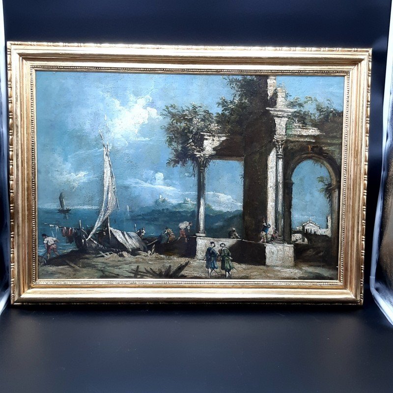 Peinture à l'Huile Sur Toile De La Fin Du 19ème Siècle. Att. à Giuseppe Ponga-photo-7