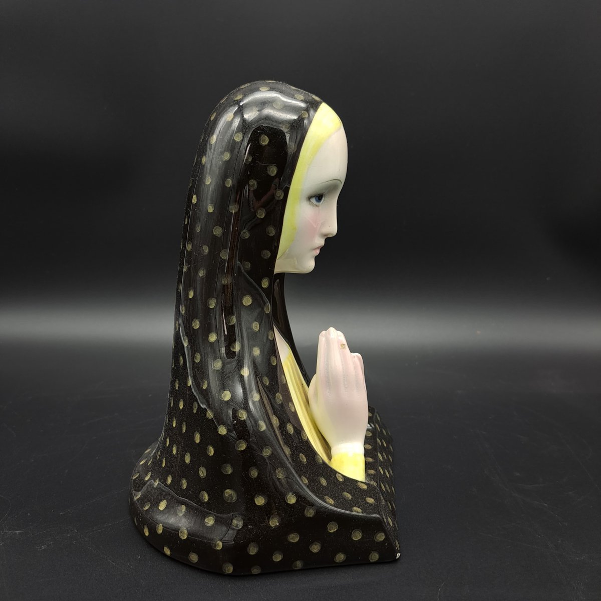 Ceramic Madonna Signed Lenci-photo-2