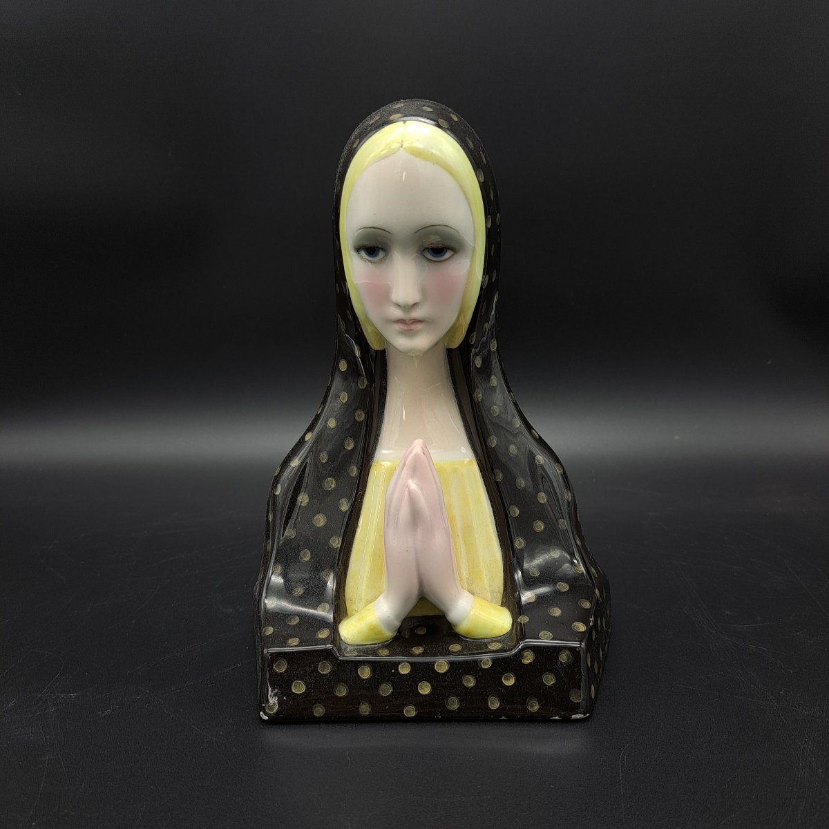 Ceramic Madonna Signed Lenci-photo-3