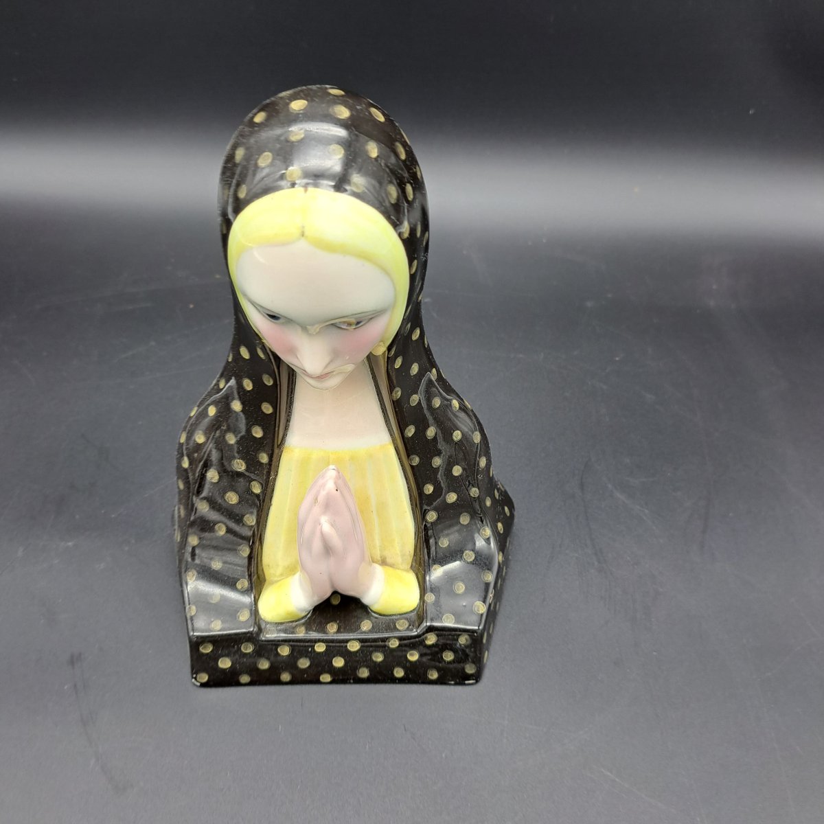 Ceramic Madonna Signed Lenci-photo-4