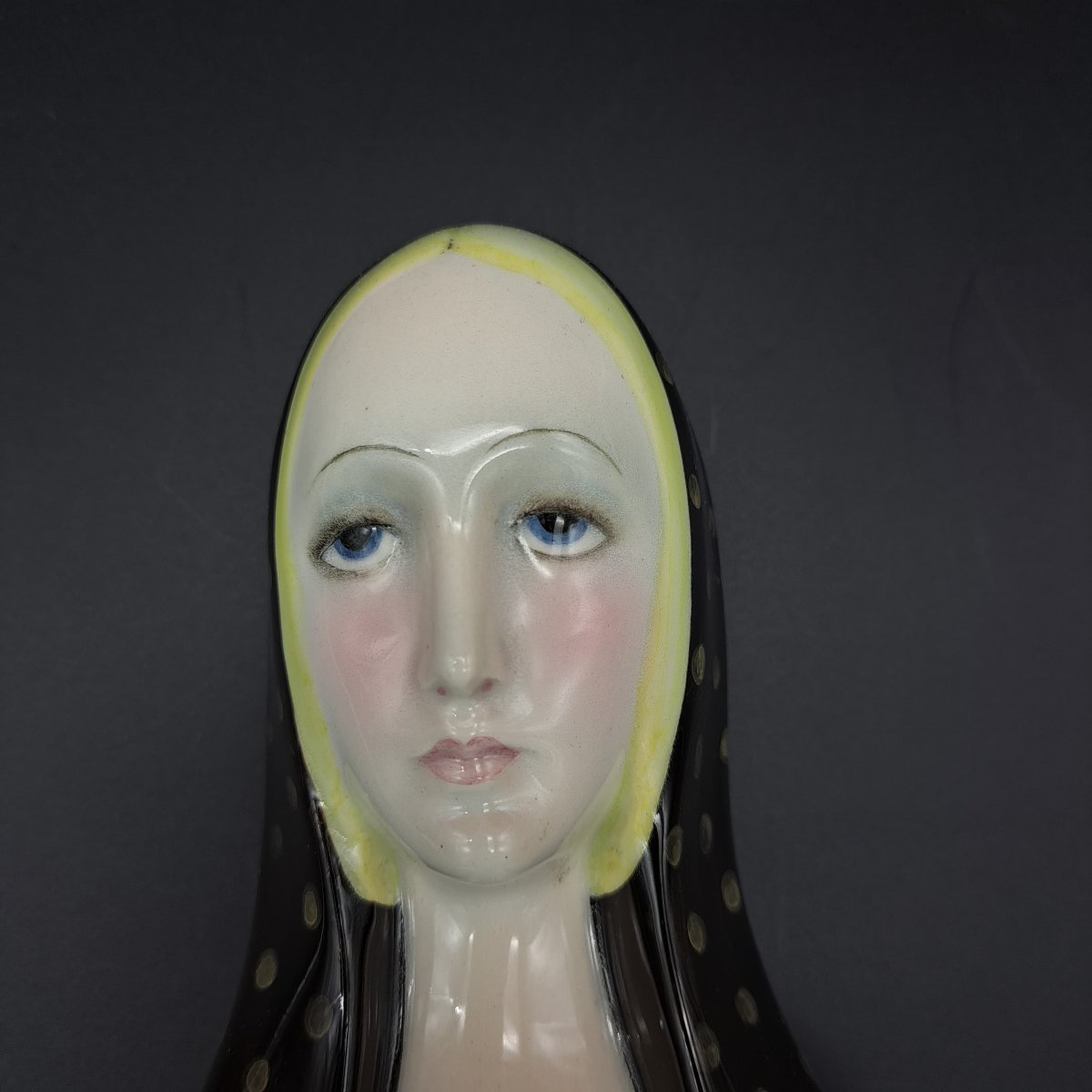 Ceramic Madonna Signed Lenci-photo-4