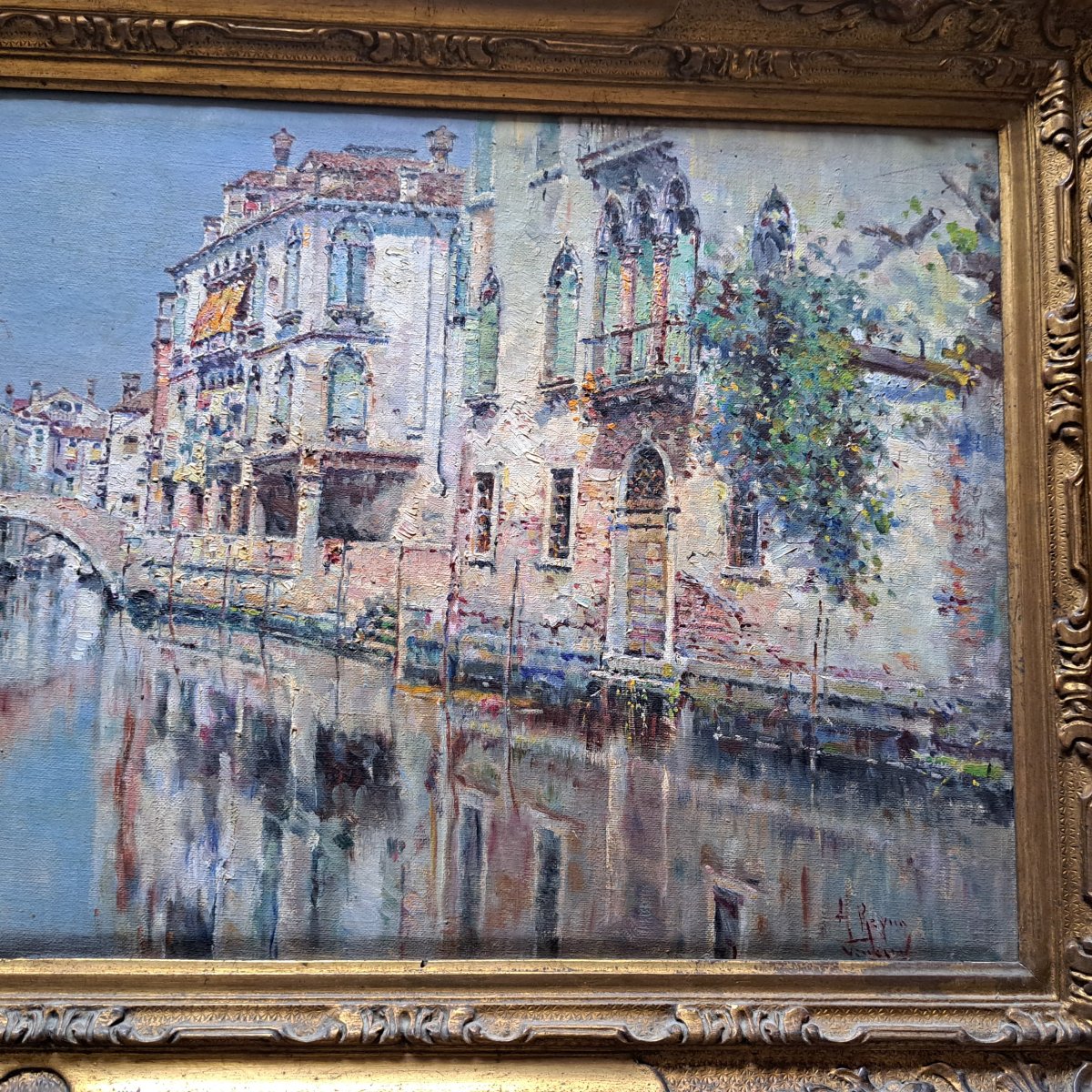 Old Painting By Antonio Maria De Reyna Manescau ( 1859 - 1937 )-photo-2