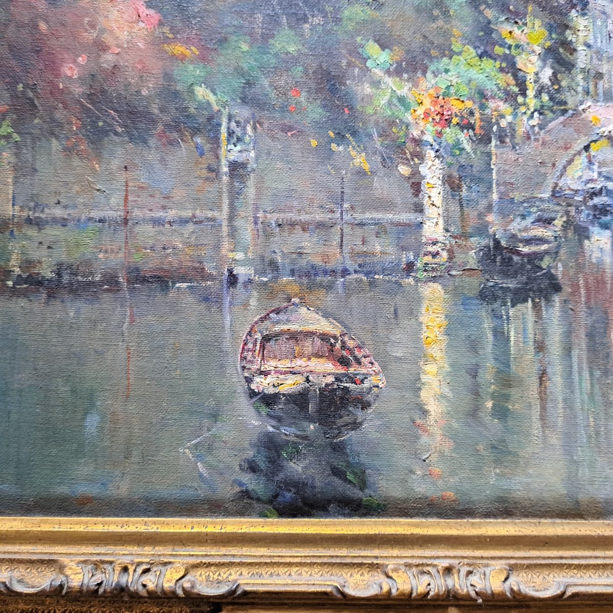 Old Painting By Antonio Maria De Reyna Manescau ( 1859 - 1937 )-photo-4