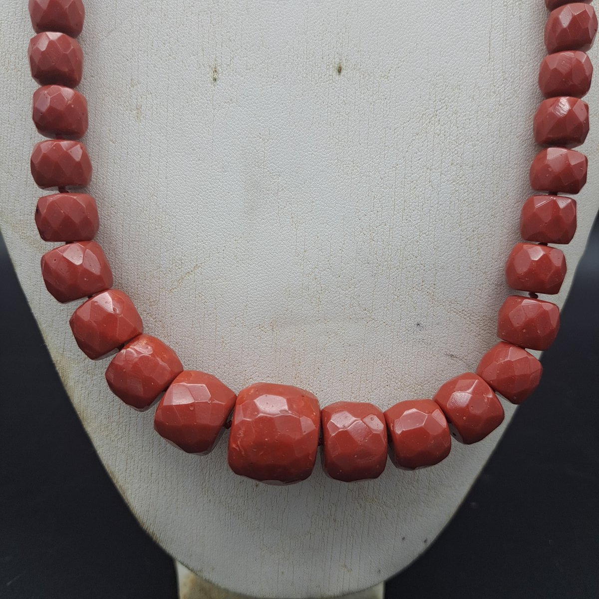 COLLIER ANCIEN EN CORAIL DE TRAPANI DE LA FIN DU 19E SIÈCLE-photo-4