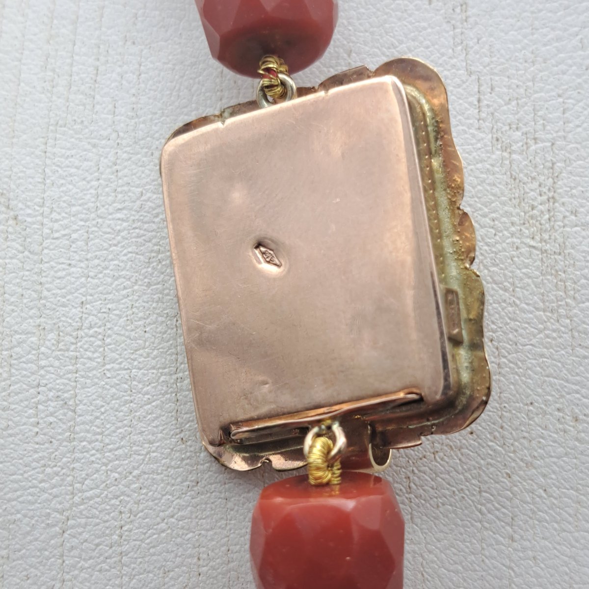 COLLIER ANCIEN EN CORAIL DE TRAPANI DE LA FIN DU 19E SIÈCLE-photo-1