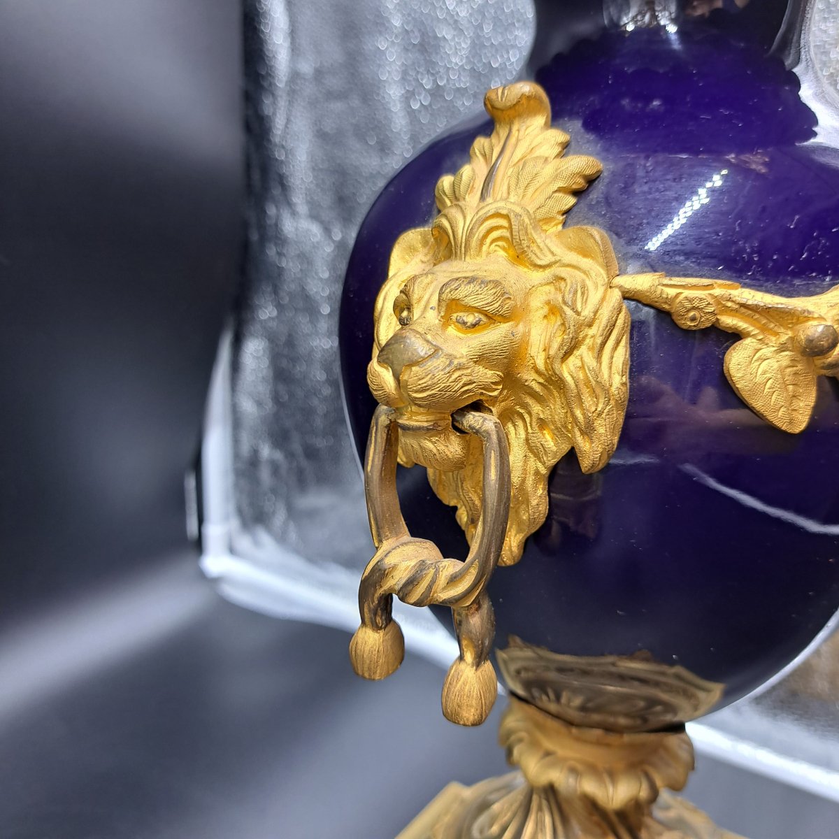 Pair Of Candelabra In Gilt Bronze And Sevres Porcelain, France, 19th Century-photo-5