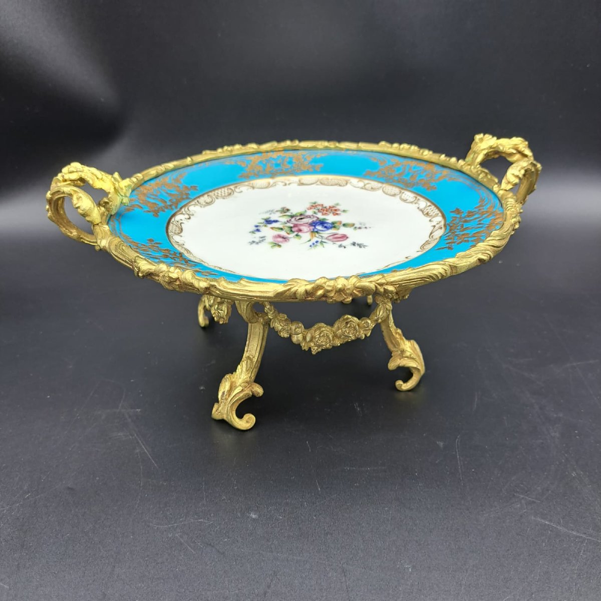 Sevres Porcelain And Gilt Bronze Centerpiece, 19th Century, Napoleon III-photo-3