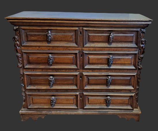 Late 17th Century Walnut Bambocci Chest Of Drawers-photo-3