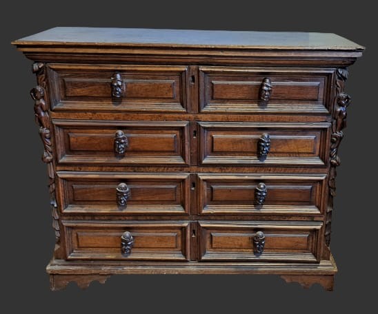 Late 17th Century Walnut Bambocci Chest Of Drawers
