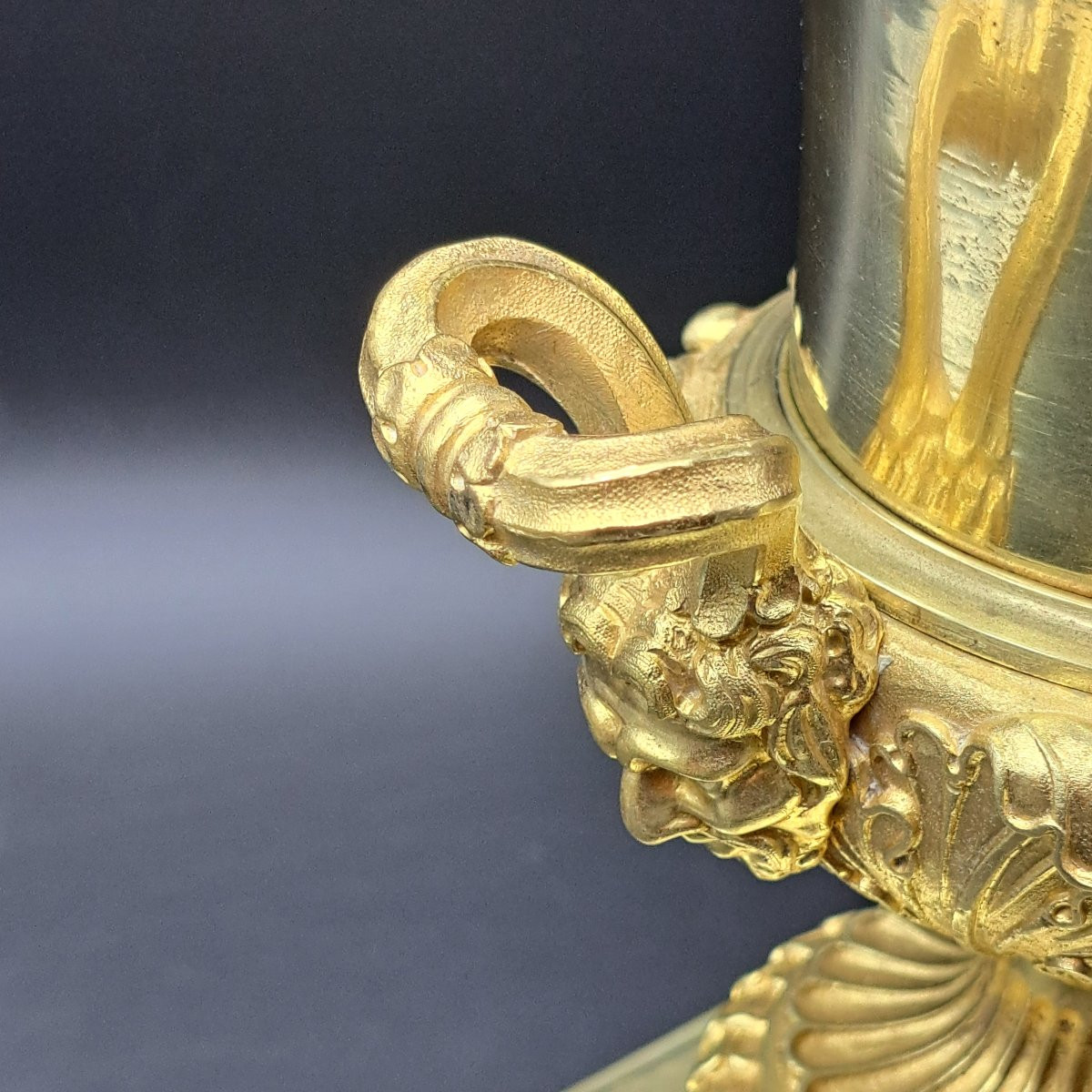 PAIRE DE VASES MÉDICI EN BRONZE DORÉ DU XIXe SIÈCLE-photo-6