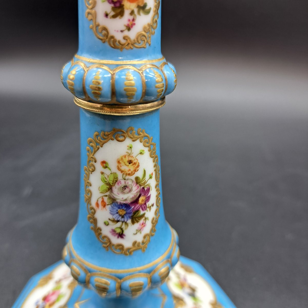 Sevres Porcelain Candelabra From The Second Half Of The 19th Century-photo-2