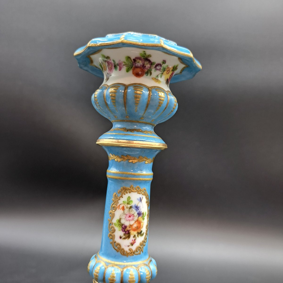 Sevres Porcelain Candelabra From The Second Half Of The 19th Century-photo-4