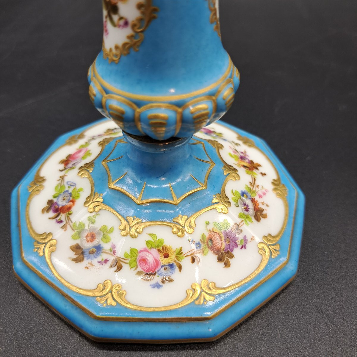 Sevres Porcelain Candelabra From The Second Half Of The 19th Century-photo-7