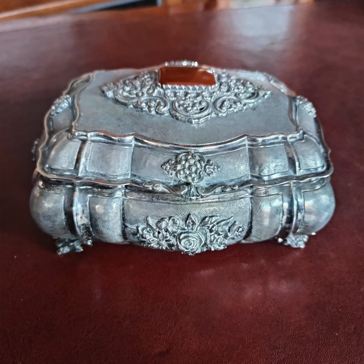 Antique Silver 800 Jewelry Box From The First Half Of The 20th Century, Fascio Period-photo-3