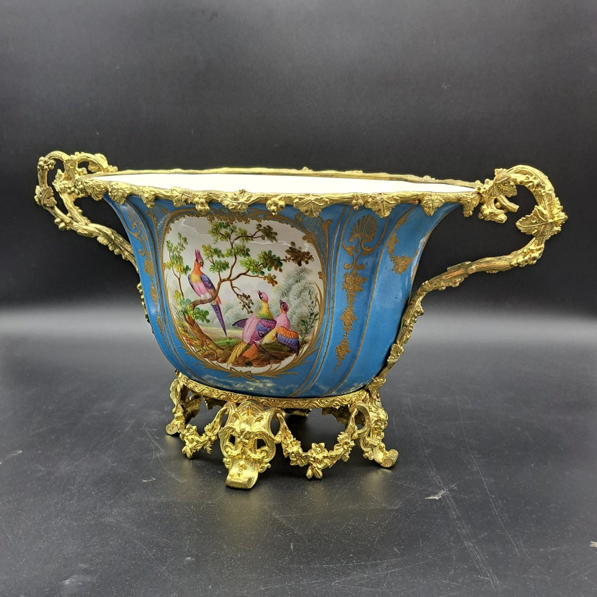 Large Pair Of 19th Century Sevres Porcelain Centerpieces.-photo-3