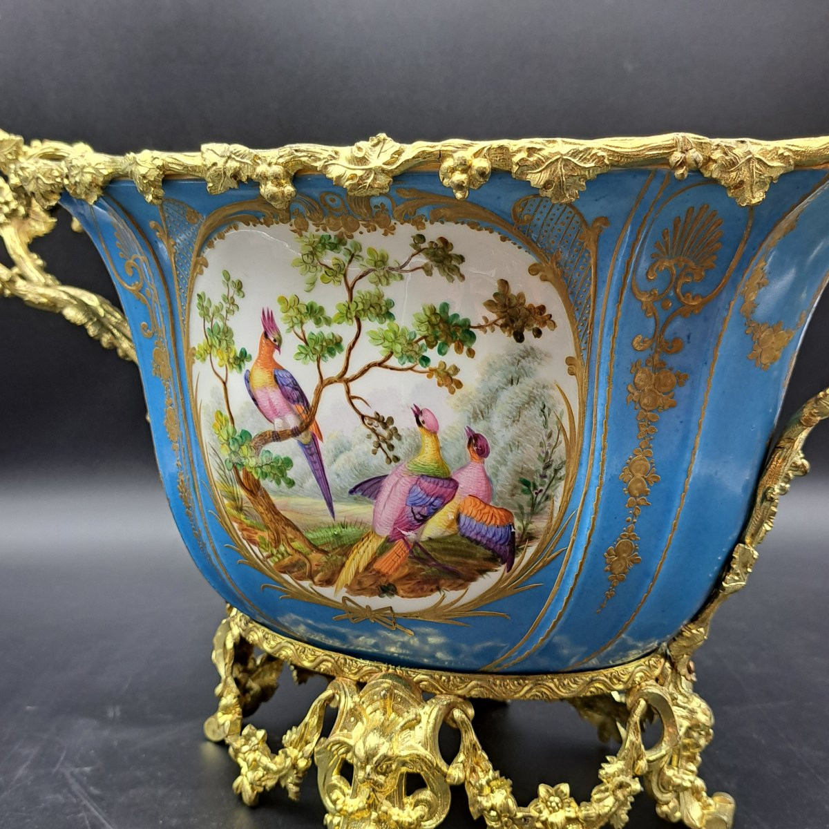 Large Pair Of 19th Century Sevres Porcelain Centerpieces.-photo-4