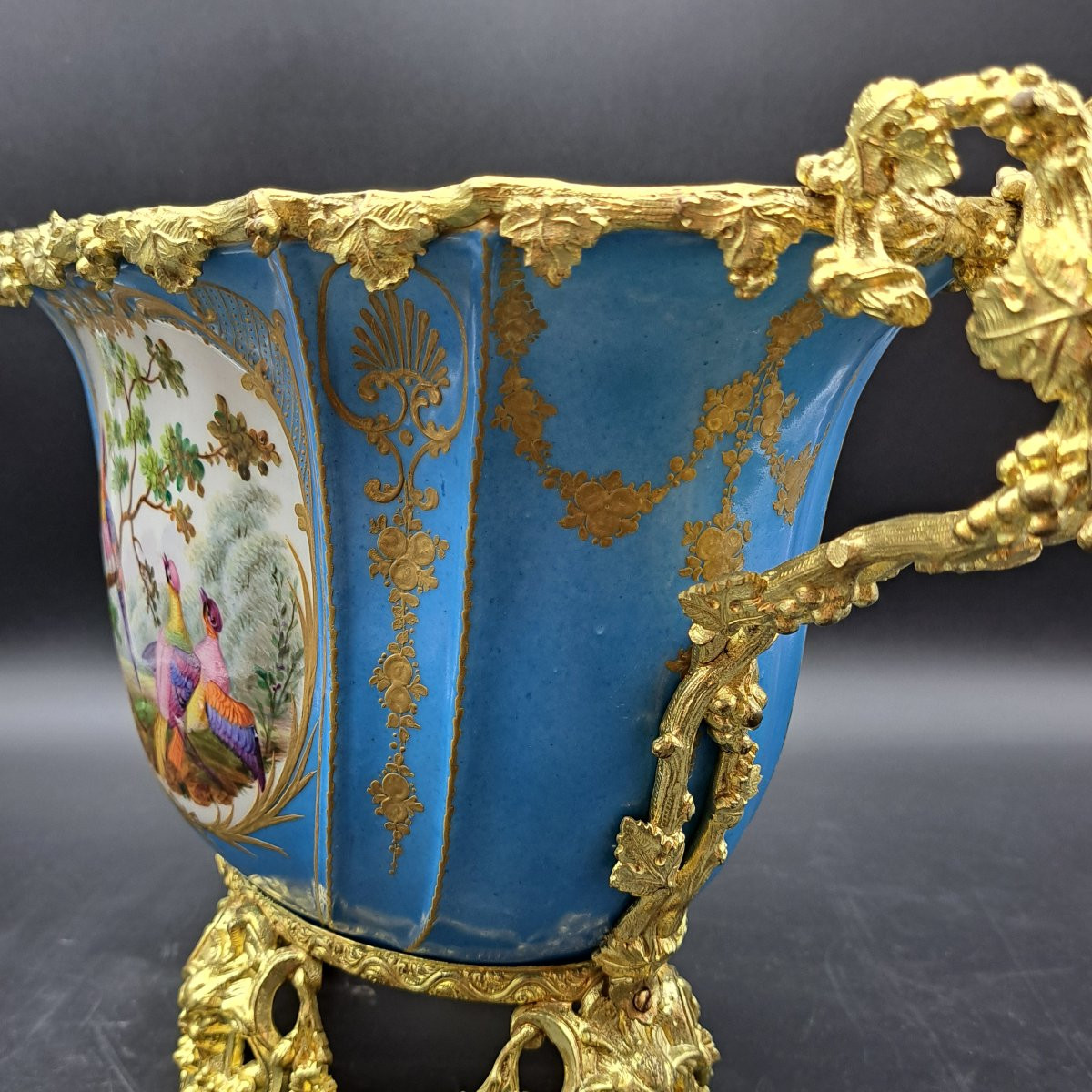 Large Pair Of 19th Century Sevres Porcelain Centerpieces.-photo-4