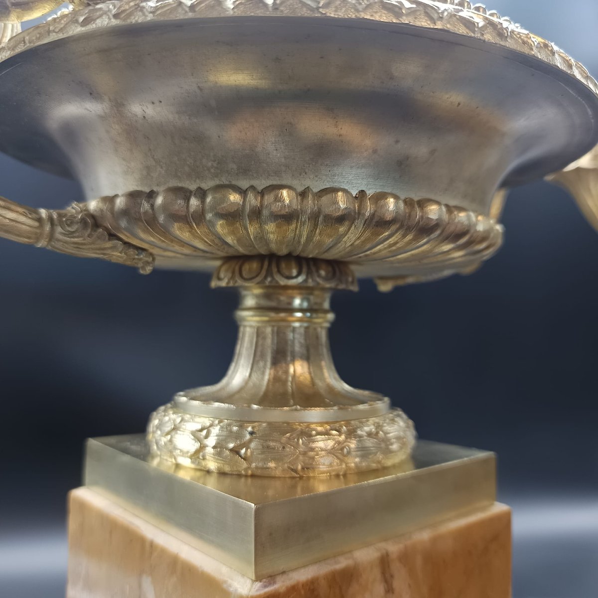 Pair Of Gilt Bronze And Marble Servants From The Charles X Period-photo-3