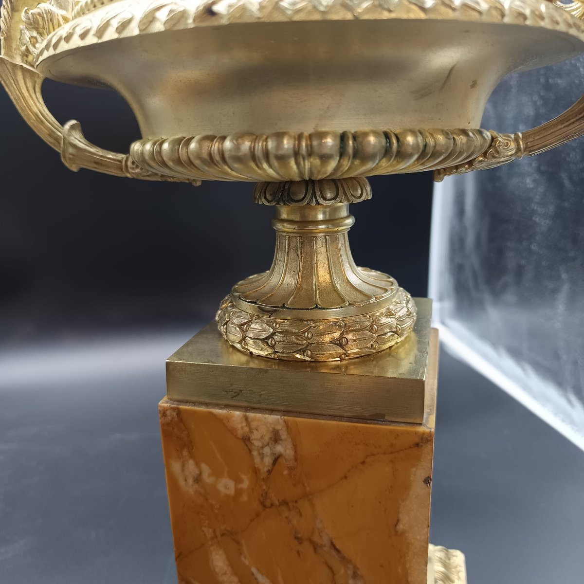 Pair Of Gilt Bronze And Marble Servants From The Charles X Period-photo-8