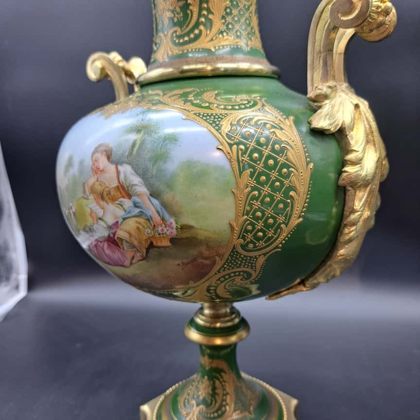 Pair Of 19th Century French Sevres Porcelain Vases.-photo-5