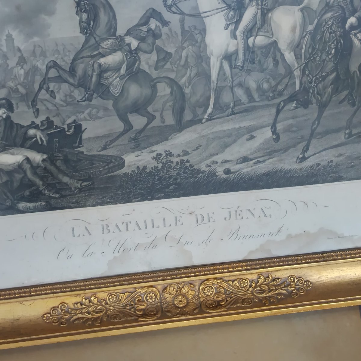 Gravure de la bataille d'Iéna par Carl Vernet, gravée par J.J. Wolff-photo-1