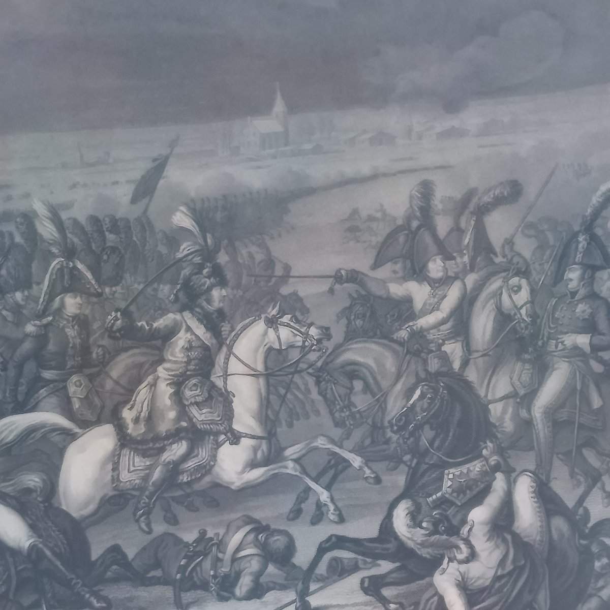 Gravure de la bataille d'Eylau d'après Carl Vernet, gravée par J.J. Wolff-photo-1