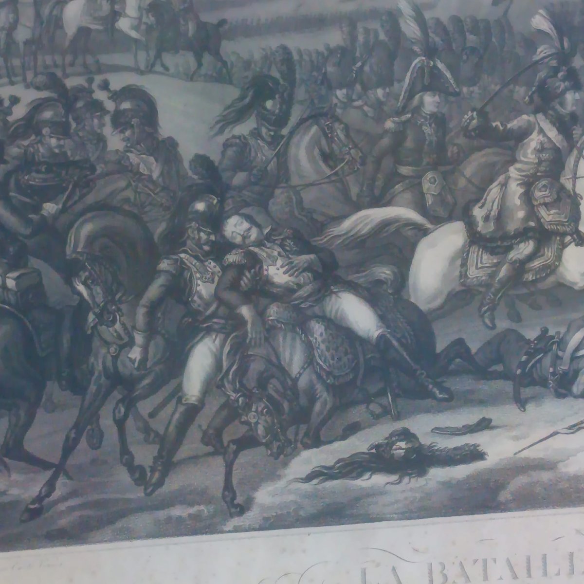 Gravure de la bataille d'Eylau d'après Carl Vernet, gravée par J.J. Wolff-photo-3