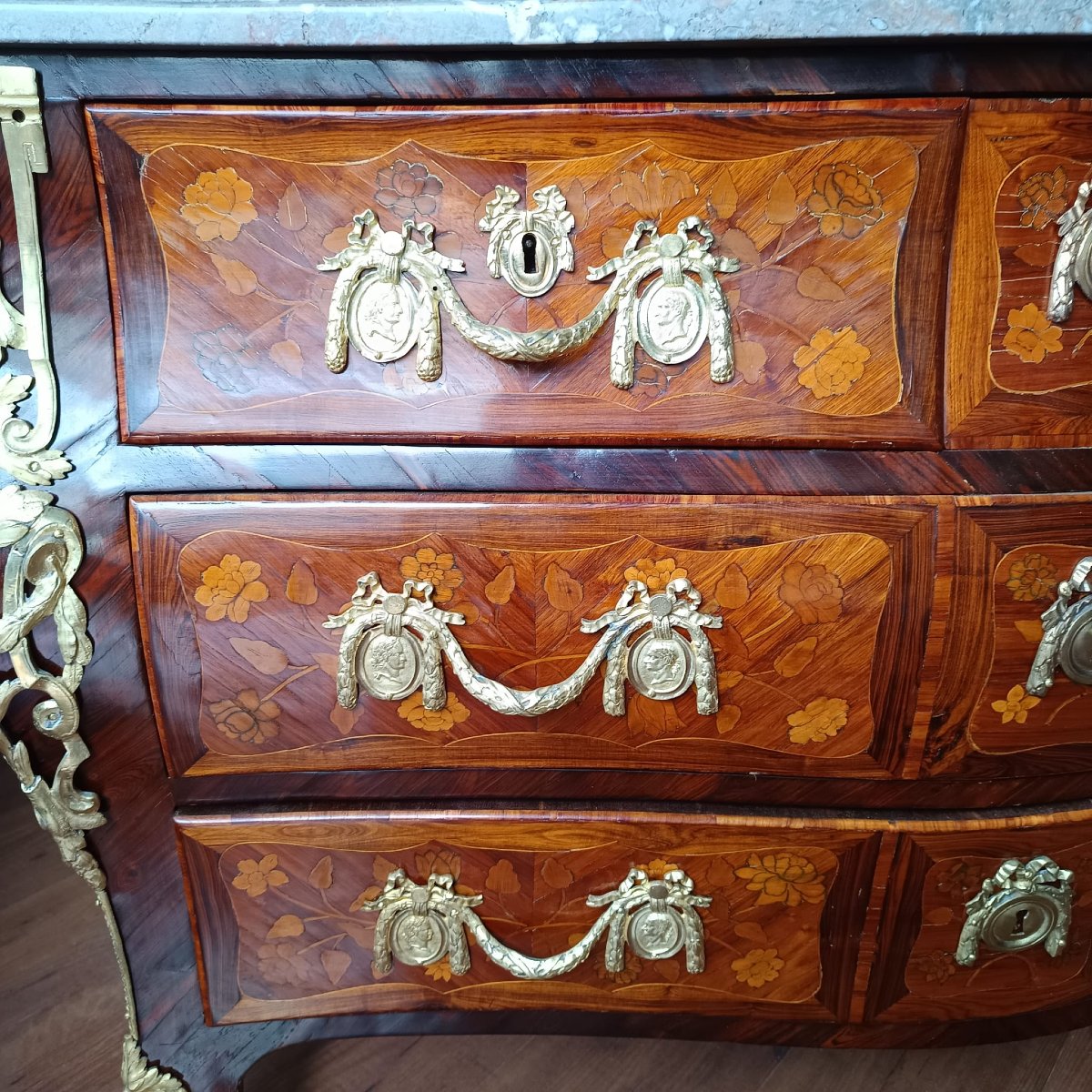 Louis XV "tombeau" Chest Of Drawers Signed Jean-baptiste Fromageau 1743-1793-photo-4