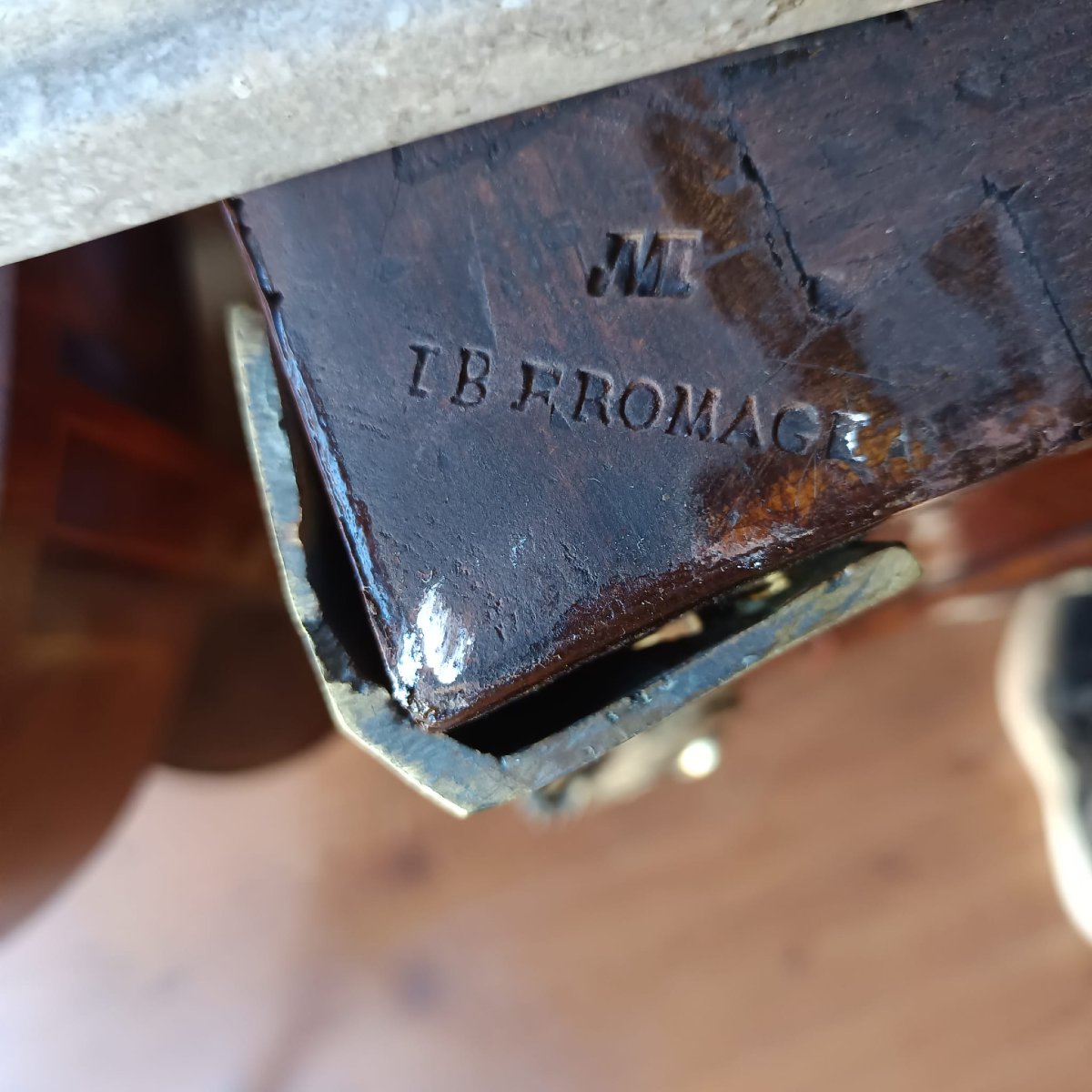 Louis XV "tombeau" Chest Of Drawers Signed Jean-baptiste Fromageau 1743-1793-photo-5