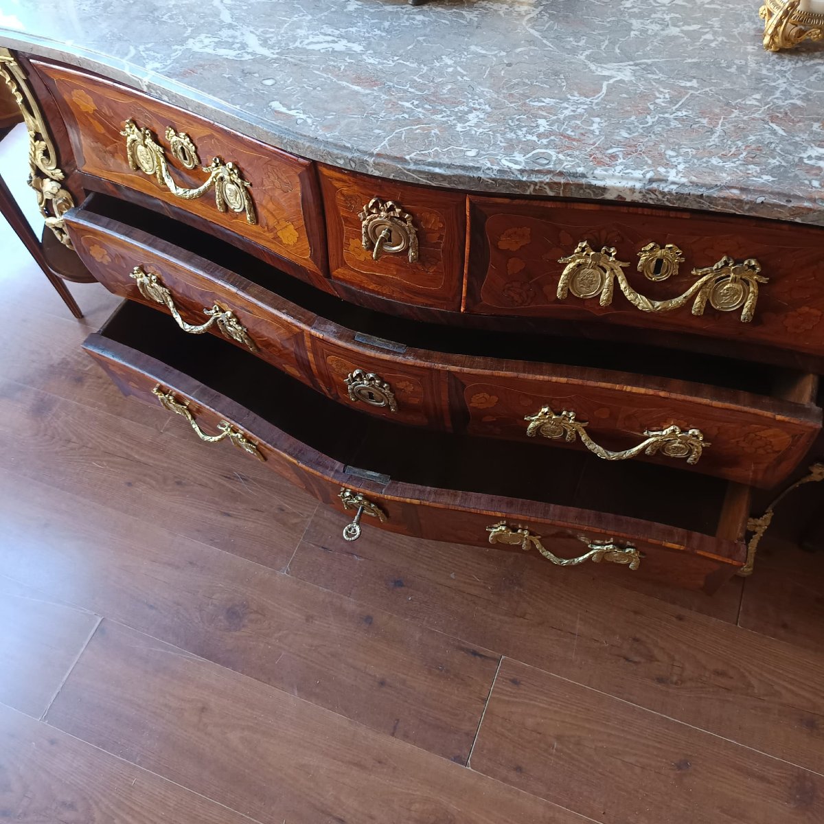 Louis XV "tombeau" Chest Of Drawers Signed Jean-baptiste Fromageau 1743-1793-photo-8