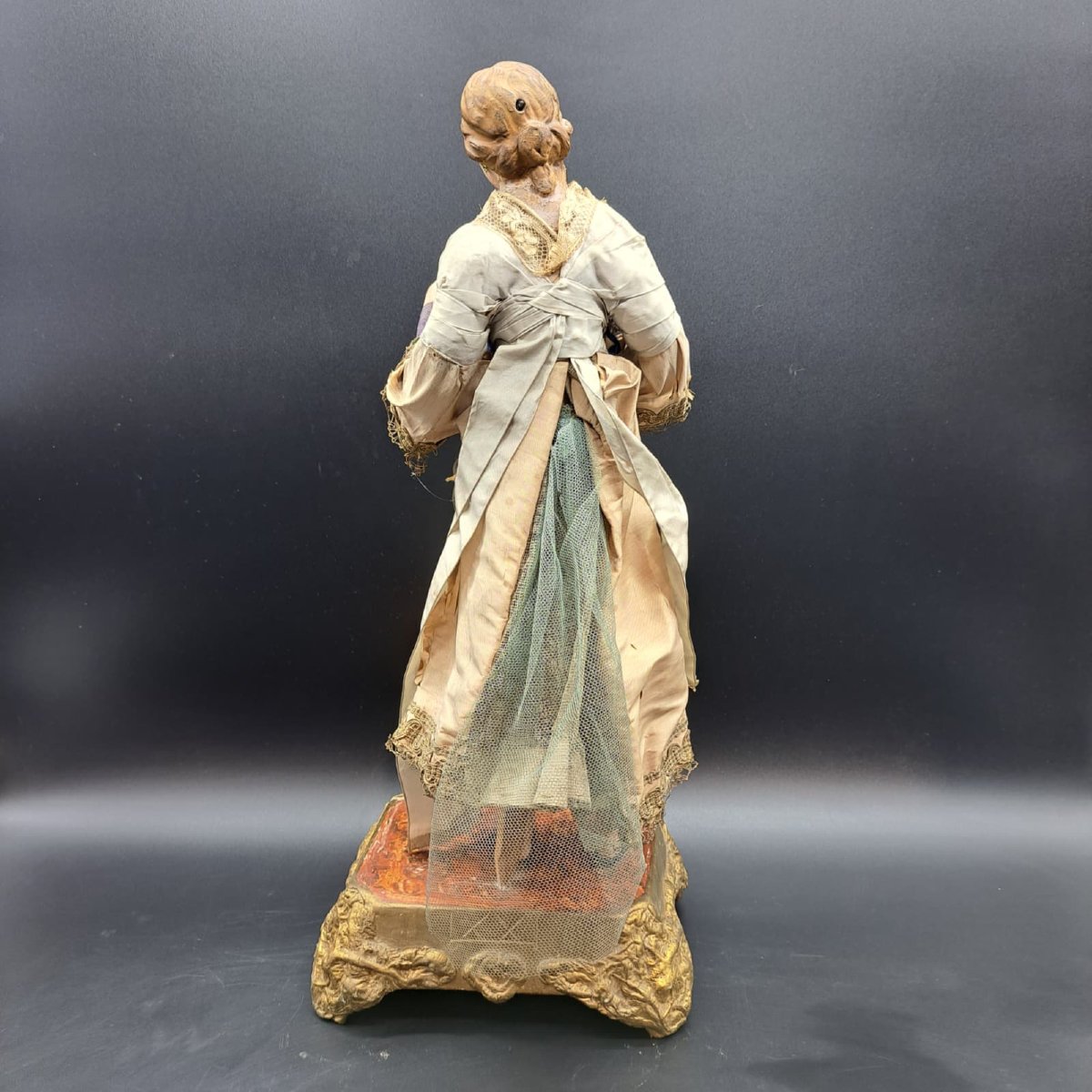 SCULPTURE DE CRÉATURE EN BOIS POLYCHROMÉ, FIN XVIIIe/DÉBUT XIXE SIÈCLE-photo-4