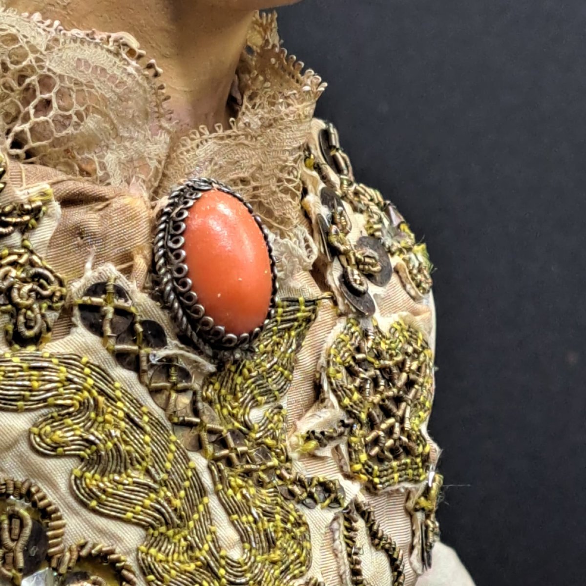 SCULPTURE DE CRÉATURE EN BOIS POLYCHROMÉ, FIN XVIIIe/DÉBUT XIXE SIÈCLE-photo-5