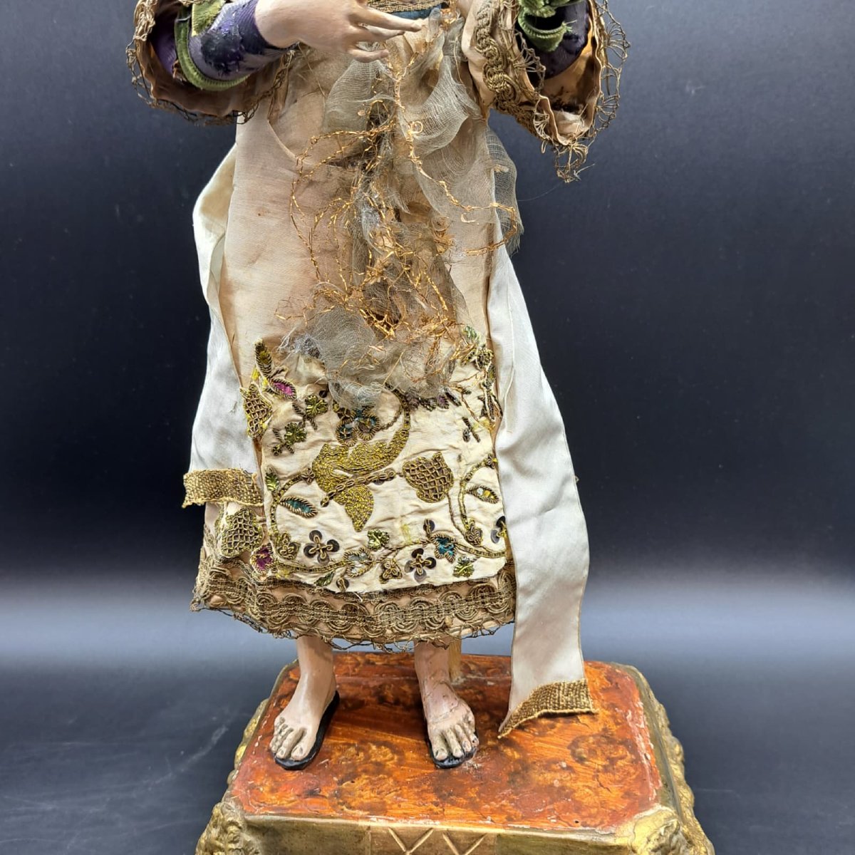 SCULPTURE DE CRÉATURE EN BOIS POLYCHROMÉ, FIN XVIIIe/DÉBUT XIXE SIÈCLE-photo-7