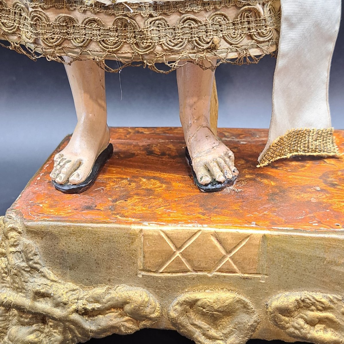 SCULPTURE DE CRÉATURE EN BOIS POLYCHROMÉ, FIN XVIIIe/DÉBUT XIXE SIÈCLE-photo-8