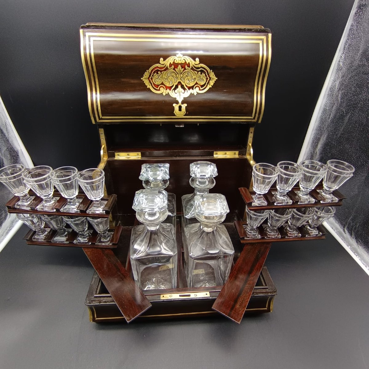 Napoleon III Period Liqueur Cabinet, Second Half Of The 19th Century-photo-4