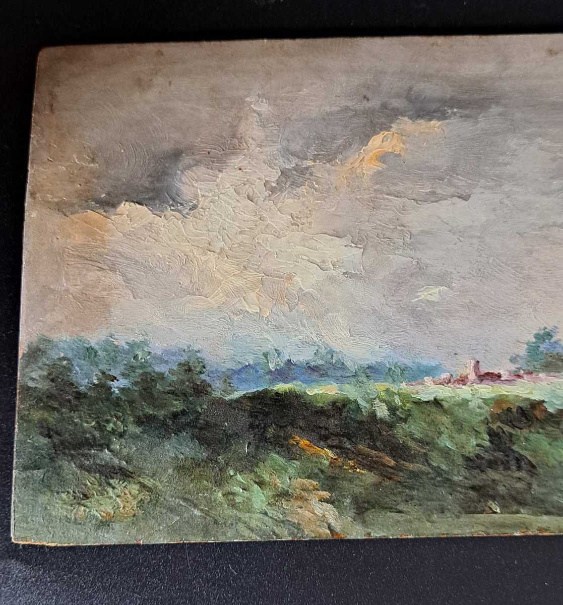 HUILE SUR PANNEAU SIGNÉE PAR GIUSEPPE GHEDUZZI-photo-2