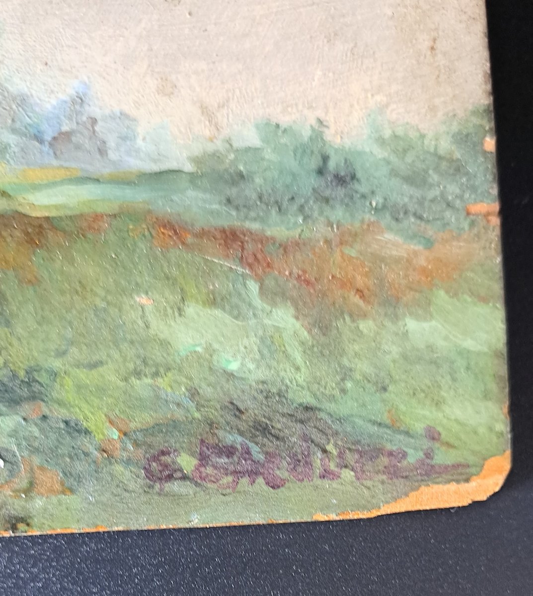HUILE SUR PANNEAU SIGNÉE PAR GIUSEPPE GHEDUZZI-photo-4