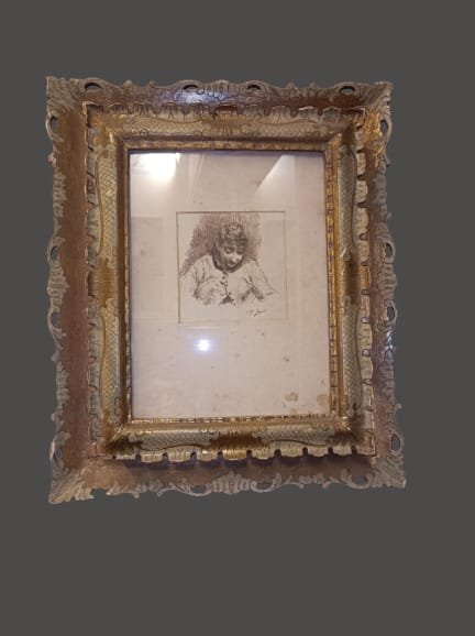 Ink Drawing On Paper Signed Pio Joris-photo-3