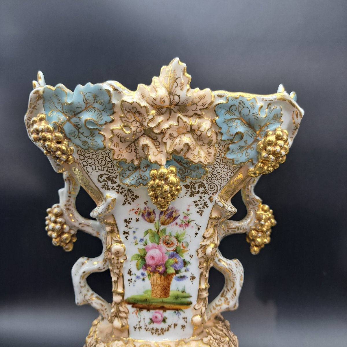 PAIRE DE VASES EN PORCELAINE SIGNÉS PAR JACOB PETIT-photo-5